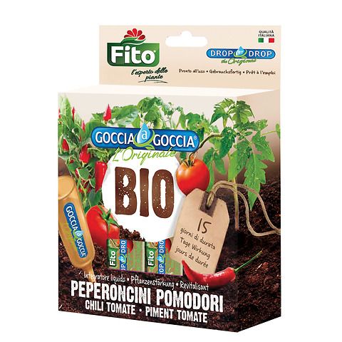 Concime liquido bio peperoncini e pomodori goccia a goccia 5 fiale
