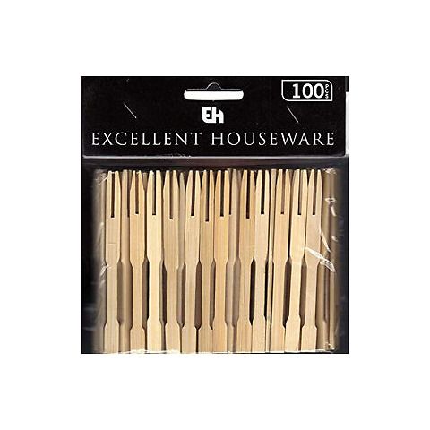 Set 100 forchettine in bamboo