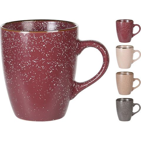Mug in ceramica colorata con bordo bronzato